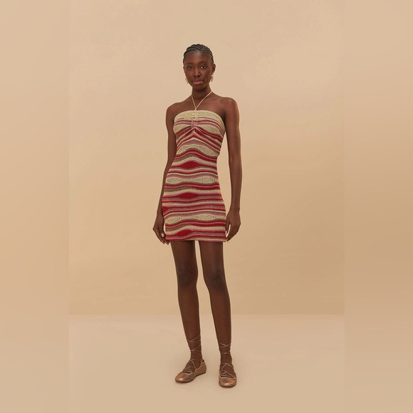 FARM Rio Dresses & Skirts - FARM Rio Red and Cream Mini Dress